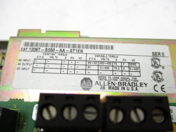 ALLEN BRADLEY 1336T-B050-AA-GT1EN SER. E REMAN