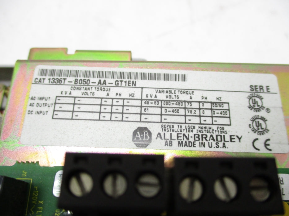 ALLEN BRADLEY 1336T-B050-AA-GT1EN SER. E REMAN