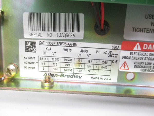 ALLEN BRADLEY 1336F-BRF75-AA-EN SER. A 540/650V NSNP