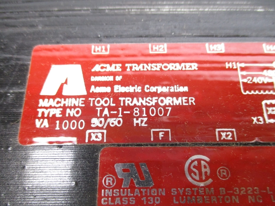 ACME TRANSFORMER TA-1-81007 1000VA NSNP