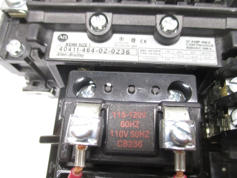 ALLEN BRADLEY 1000-NX161 SER. A 110V/50HZ-115-120V/60HZ (BR/WH) NSMP