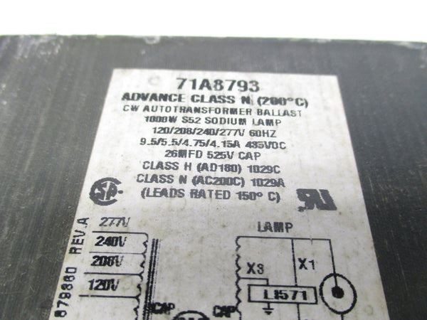 ADVANCE 71A8773-001 277VAC NSMP