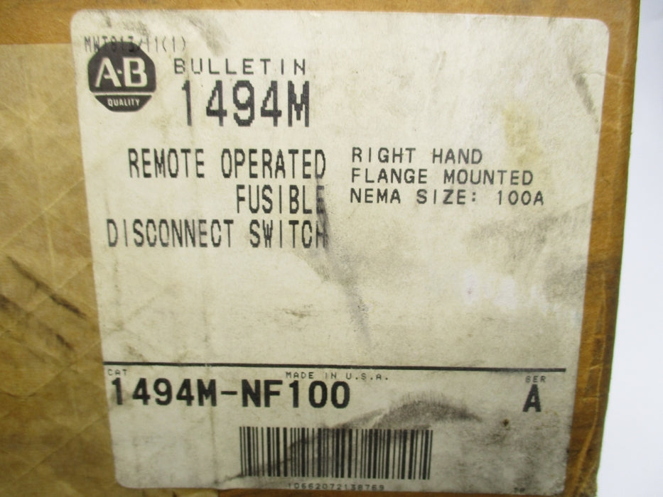 ALLEN BRADLEY 1494M-NF100 SER. A NSMP