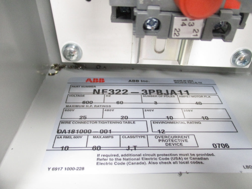 ABB NF322-3PBJA11 NSNP