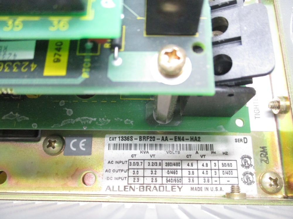 ALLEN BRADLEY 1336S-BRF20-AA-EN4-HA2 SER. D NUPI