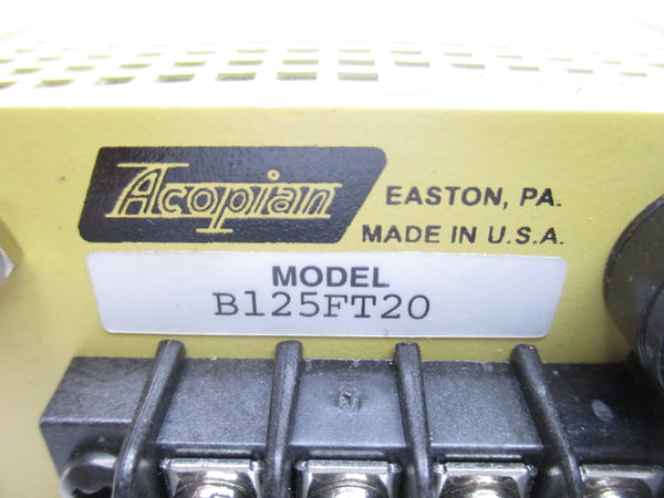 ACOPIAN B125FT20 NSMP