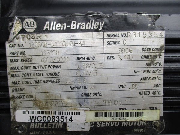 ALLEN BRADLEY 1326AB-B430G-21-K4 SER. C 24VDC UNMP