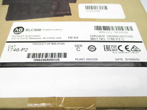 ALLEN BRADLEY 1746-P2 SER. C DATE: 2018 NSFS