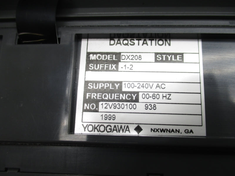 YOKOGAWA DX208-1-2 100-240VAC UNMP