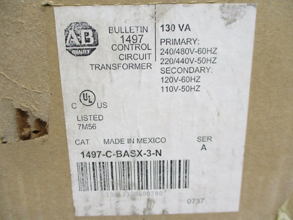 ALLEN BRADLEY 1497-C-BASX-3-N SER. A 240/480V (BR/WH) NSMP