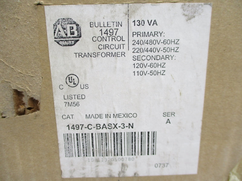 ALLEN BRADLEY 1497-C-BASX-3-N SER. A 240/480V (BR/WH) NSMP