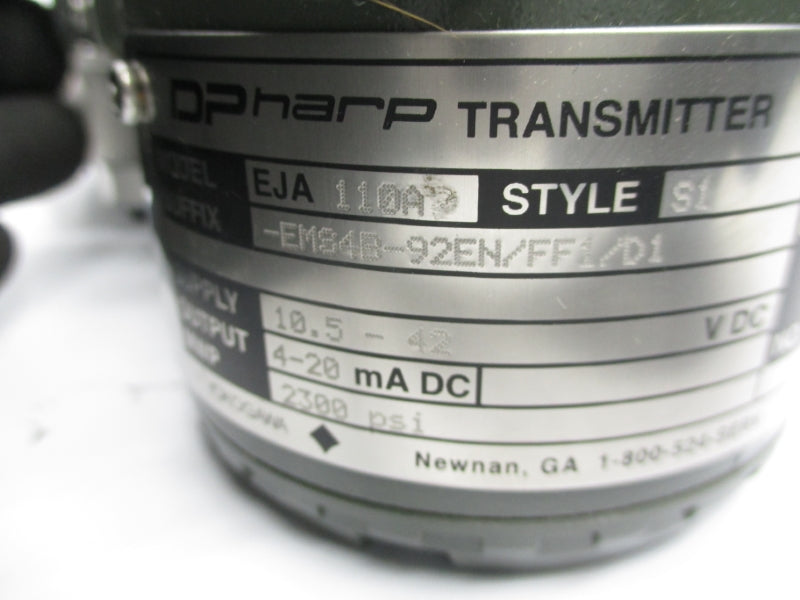YOKOGAWA EJA110A-EMS4B-92EN/FF1/D1 10.5-42VDC 3/4" NSNP