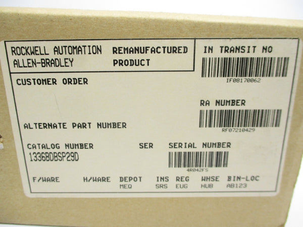 ALLEN BRADLEY 1336-BDB-SP29D REMAN