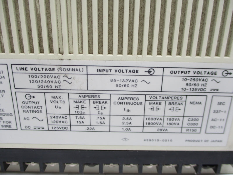 ALLEN BRADLEY 1745-E101 SER. B 10-250VAC 15A (NO DOORS) UNMP