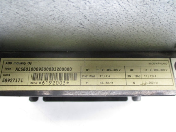 ABB ACS60100095000B1200000 500V 11/7A UNMP