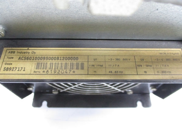 ABB ACS60100095000B1200000 500V 11/7A (NO TERMINAL) UNMP