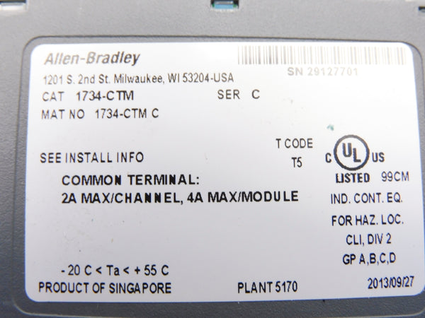 ALLEN BRADLEY 1734-CTM SER. C UNMP