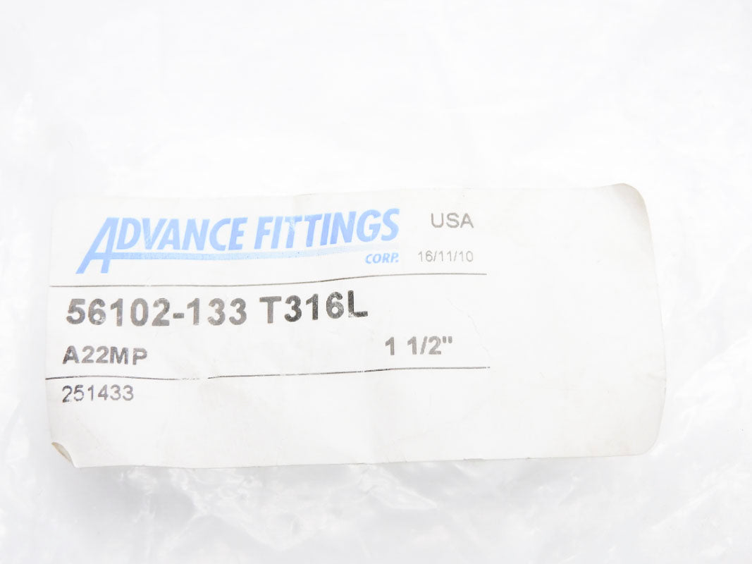 ADVANCE FITTINGS A22MP T316L NSMP