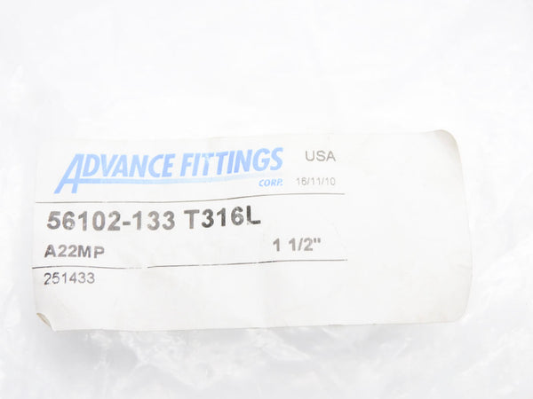 ADVANCE FITTINGS A22MP T316L NSMP
