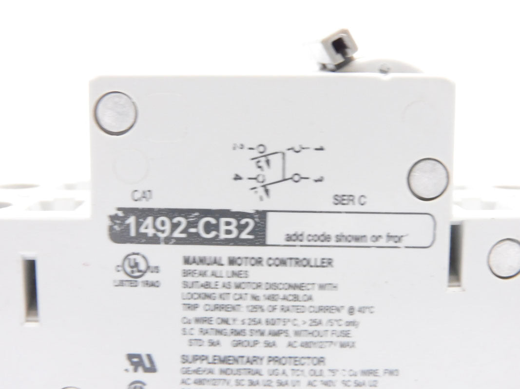 ALLEN BRADLEY 1492-CB2H150 SER. C 15A 480/277V NSNP