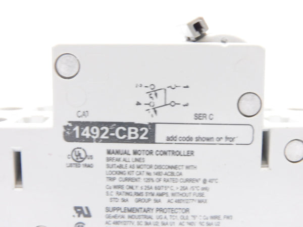 ALLEN BRADLEY 1492-CB2H150 SER. C 15A 480/277V NSNP
