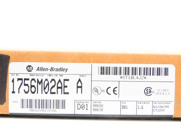 ALLEN BRADLEY 1756-M02AE SER. A F/W 1.6 DATE: 1999 NSFS