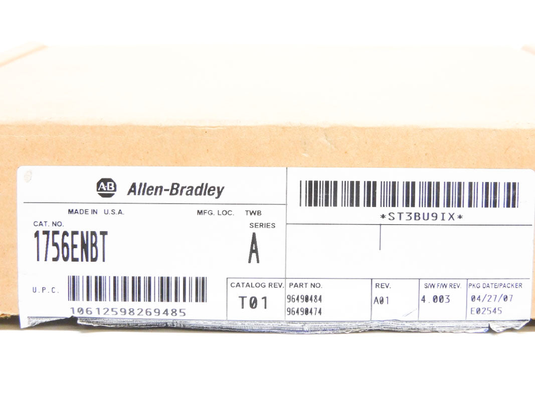ALLEN BRADLEY 1756-ENBT SER. A F/W 4.003 24VDC NSMP