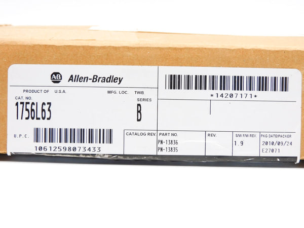 ALLEN BRADLEY 1756-L63 SER. B F/W 1.9 NSMP