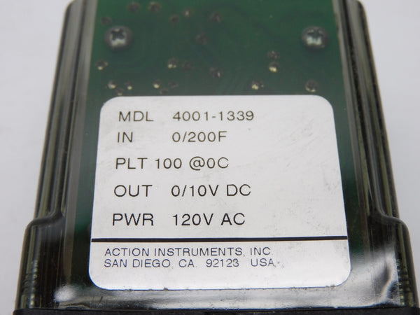 ACTION INSTRUMENTS 4001-1339 120VAC 200'F NSMP