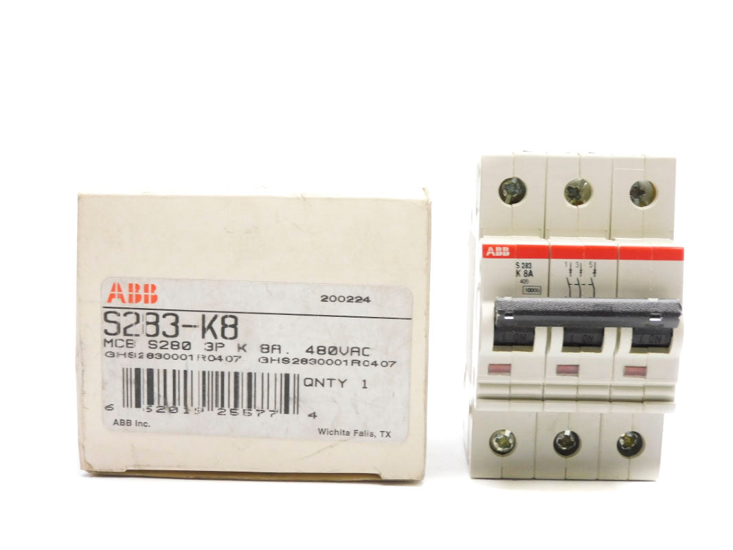 ABB GHS2830001R0407 S283-K8 480VAC 8A NSMP