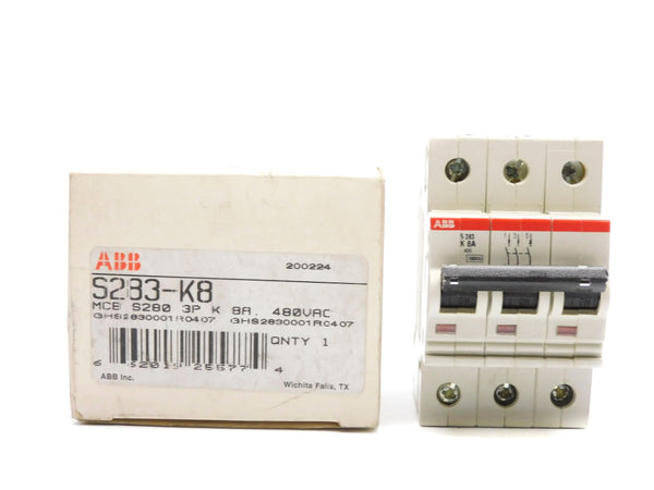 ABB GHS2830001R0407 S283-K8 480VAC 8A NSMP
