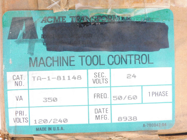 ACME TA-1-81148 240V NSMP
