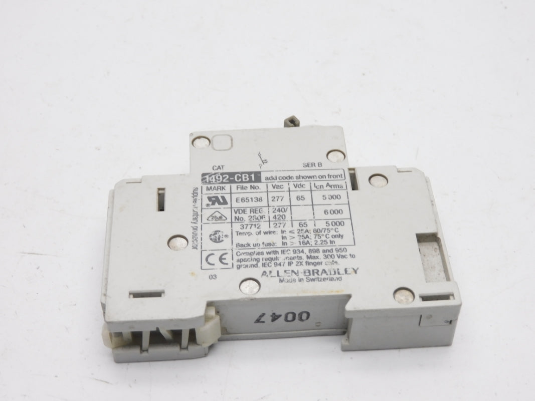 ALLEN BRADLEY 1492-CB1H010 SER. B 277VAC 1A UNMP