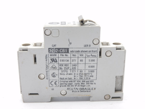 ALLEN BRADLEY 1492-CB1H010 SER. B 277VAC 1A UNMP