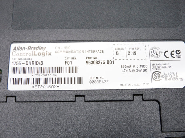 ALLEN BRADLEY 1756-DHRIO SER. B F/W 2.19 24VDC NSMP