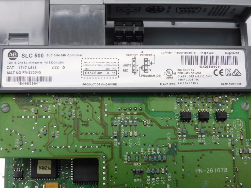 ALLEN BRADLEY 1747-L543 SER. D 24VDC 1A F/W 11 NSMP