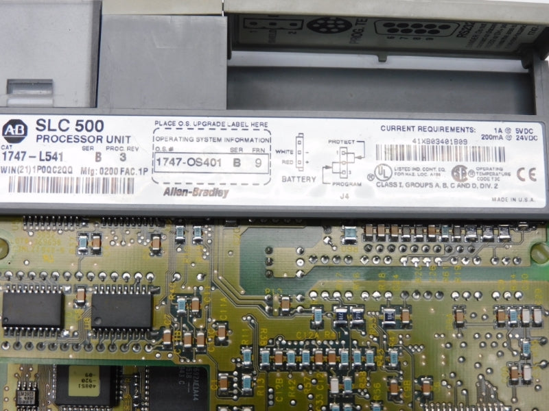 ALLEN BRADLEY 1747-L541 SER. B 24VDC 1A F/W 9  (NO KEY) UNMP