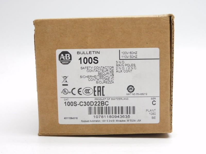 ALLEN BRADLEY 100S-C30D22BC SER. C 120V 65A (BR/WH) NSMP