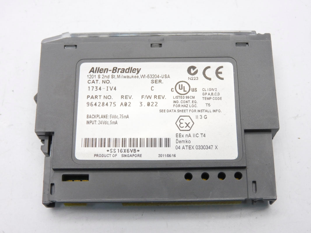 ALLEN BRADLEY 1734-IV4 SER. C 24VDC F/W 3.022 NSMP