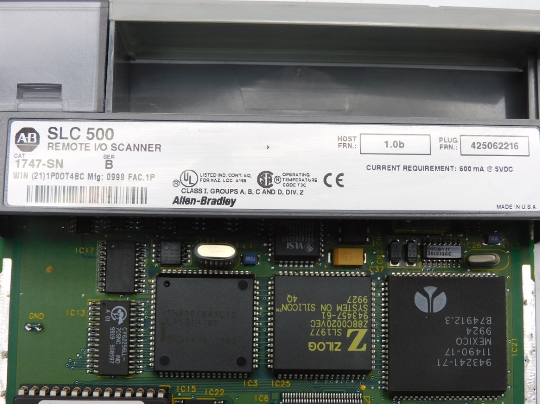ALLEN BRADLEY 1747-SN SER. B F/W 1.0B 5VDC (NO TERMINAL) UNMP
