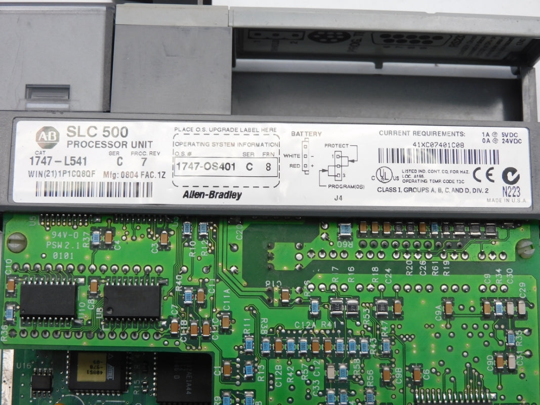 ALLEN BRADLEY 1747-L541 SER. C F/W 8 24VDC 1A (NO TERMINAL) UNMP