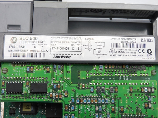 ALLEN BRADLEY 1747-L541 SER. C F/W 8 24VDC 1A (NO TERMINAL) UNMP