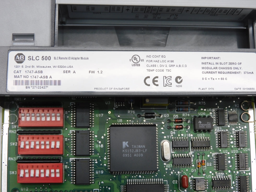 ALLEN BRADLEY 1747-ASB SER. A F/W 1.2 (NO TERMINAL) NSMP