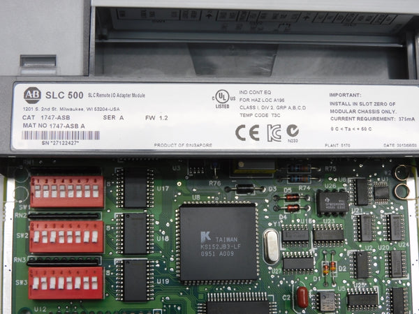 ALLEN BRADLEY 1747-ASB SER. A F/W 1.2 (NO TERMINAL) NSMP