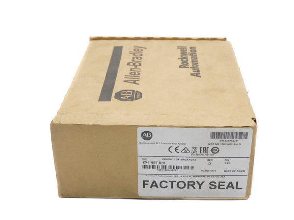 ALLEN BRADLEY 1761-NET-ENI SER. D F/W 3.22 DATE: 2017 NSFS