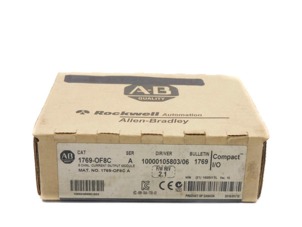 ALLEN BRADLEY 1769-OF8C SER. A F/W 2.1 DATE: 2015 NSFS