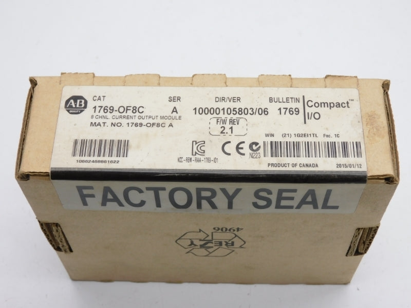 ALLEN BRADLEY 1769-OF8C SER. A F/W 2.1 DATE: 2015 NSFS