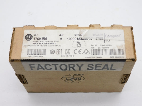 ALLEN BRADLEY 1769-IR6 SER. A F/W 1.3 DATE: 2018 NSFS