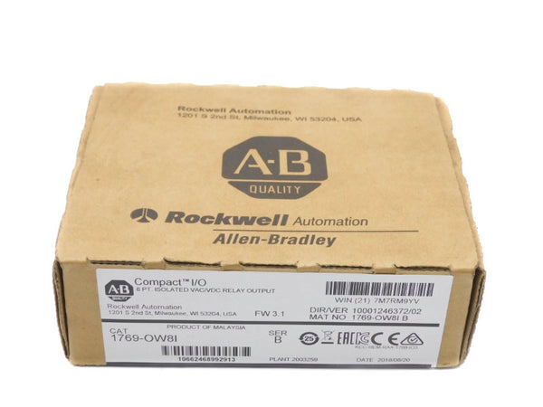 ALLEN BRADLEY 1769-OW8I SER. B F/W 3.1 DATE: 2018 NSFS