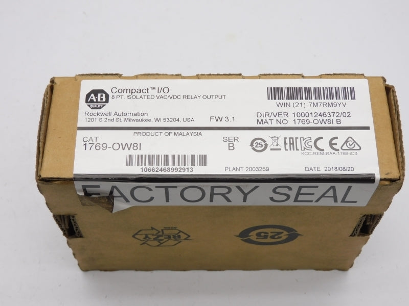 ALLEN BRADLEY 1769-OW8I SER. B F/W 3.1 DATE: 2018 NSFS